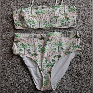 Tropical Bandeau Swim Top & Bottoms